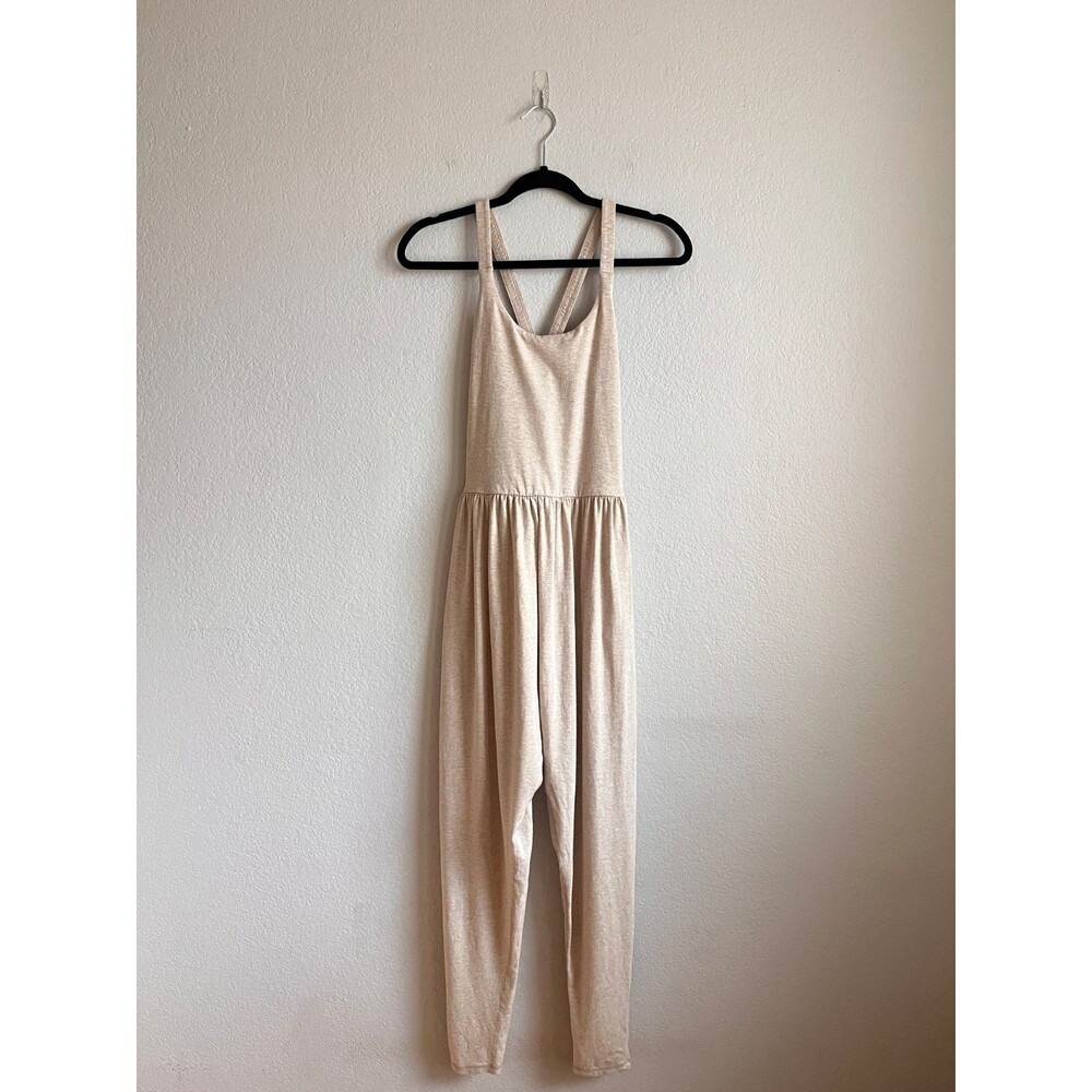 Imbodhi Bodhi Crossback Harem Jumpsuit in Heather Oatmeal Size LARGE